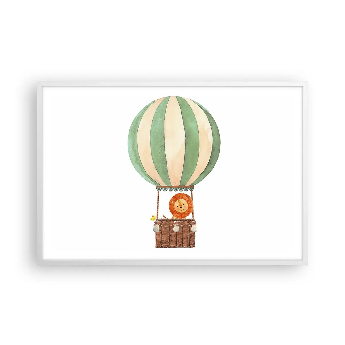 Poster in einem weißen Rahmen - Leons Reisen - 91x61 cm