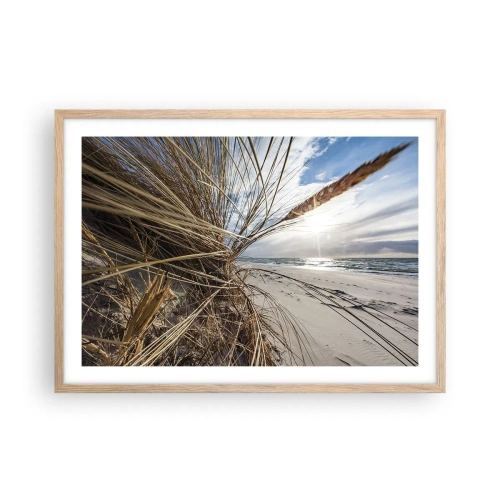 Poster in einem Rahmen aus heller Eiche - Ein Treffen der Elemente der Natur - 70x50 cm