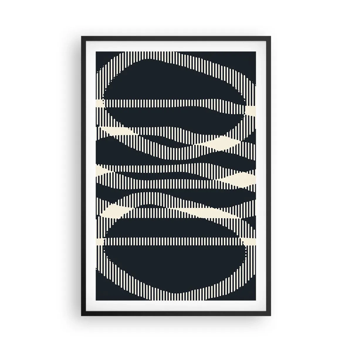 Poster in einem schwarzem Rahmen - Ein Versuch, die Dunkelheit zu durchbrechen - 61x91 cm