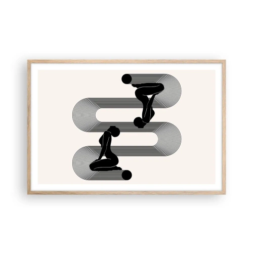 Poster in einem Rahmen aus heller Eiche - Sinnliche Symmetrie - 91x61 cm