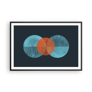 Poster in einem schwarzem Rahmen - Symmetrische Komposition - 91x61 cm