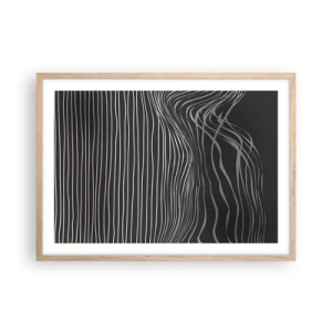 Poster in einem Rahmen aus heller Eiche - Rhythmus und Akzent - 70x50 cm