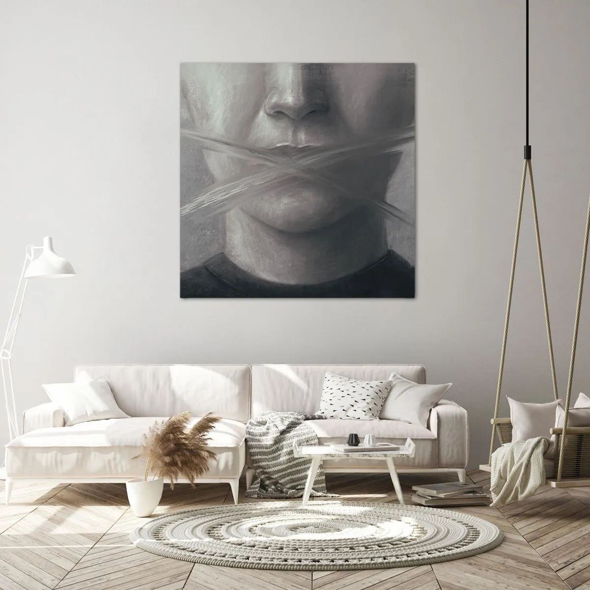 Bild auf Leinwand - Leinwandbild - Ohne ein Wort - 70x70 cm