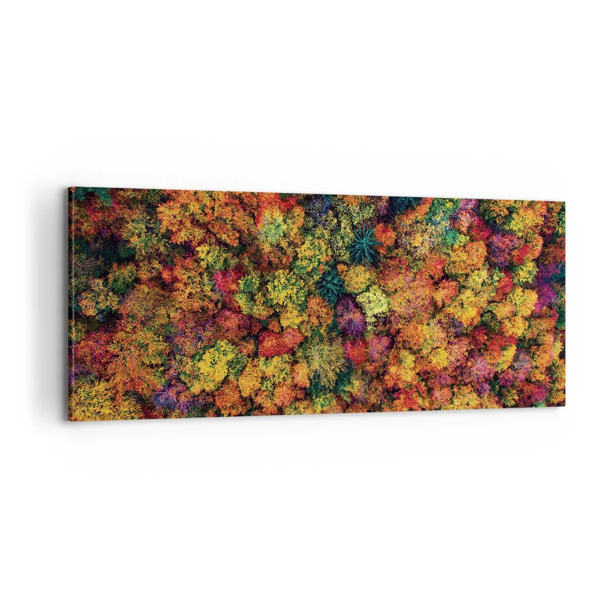 Bild auf Leinwand - Leinwandbild - Blumenstrauß aus Herbstbäumen - 100x40 cm