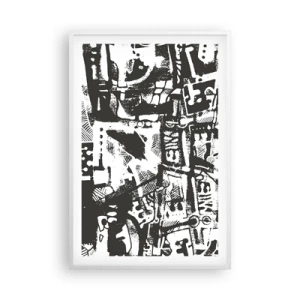 Poster in einem weißen Rahmen - Ordnung oder Chaos? - 61x91 cm