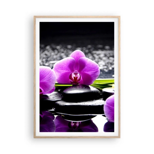 Poster in einem Rahmen aus heller Eiche - In Ruhe ertrinken - 70x100 cm