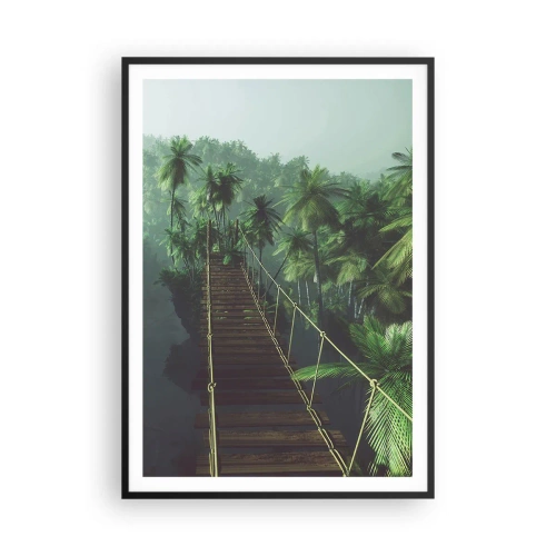 Poster in einem schwarzem Rahmen - Über der Brandung des Grüns - 70x100 cm