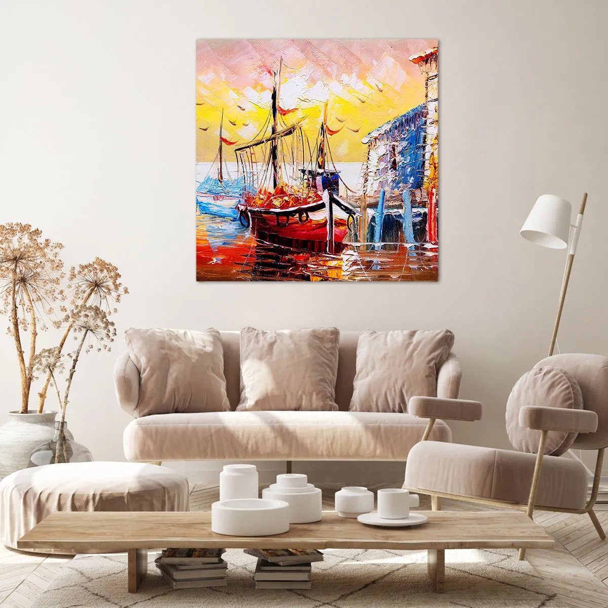 Bild auf Leinwand - Leinwandbild - Glückliche Rückkehr - 40x40 cm