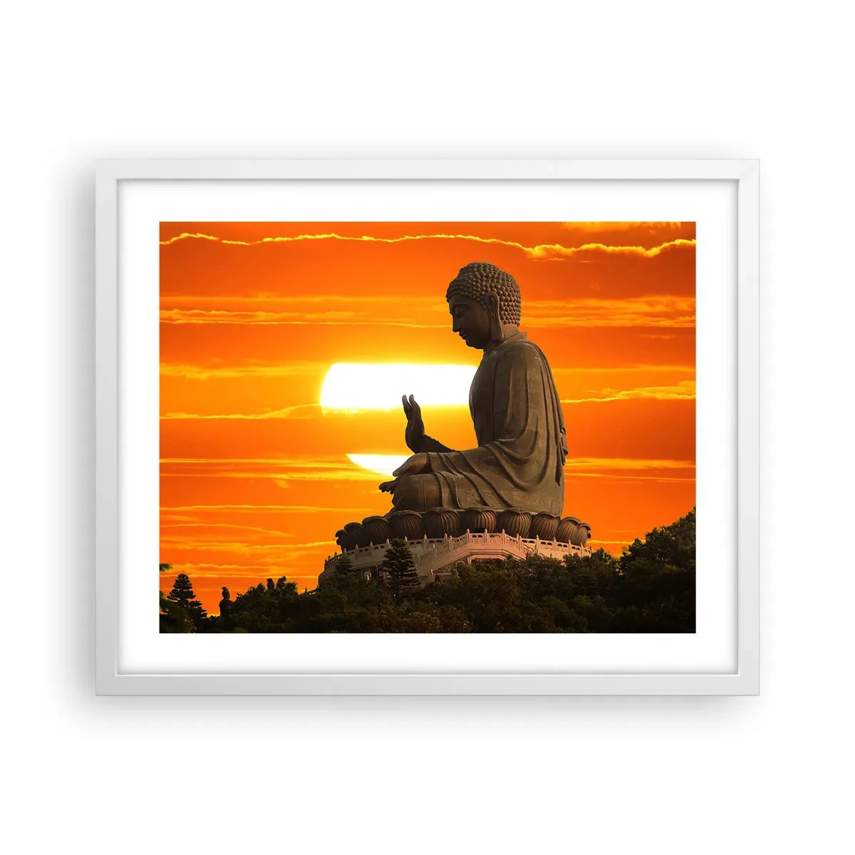 Poster in einem weißen Rahmen - Keine Angst vor der Welt - 50x40 cm