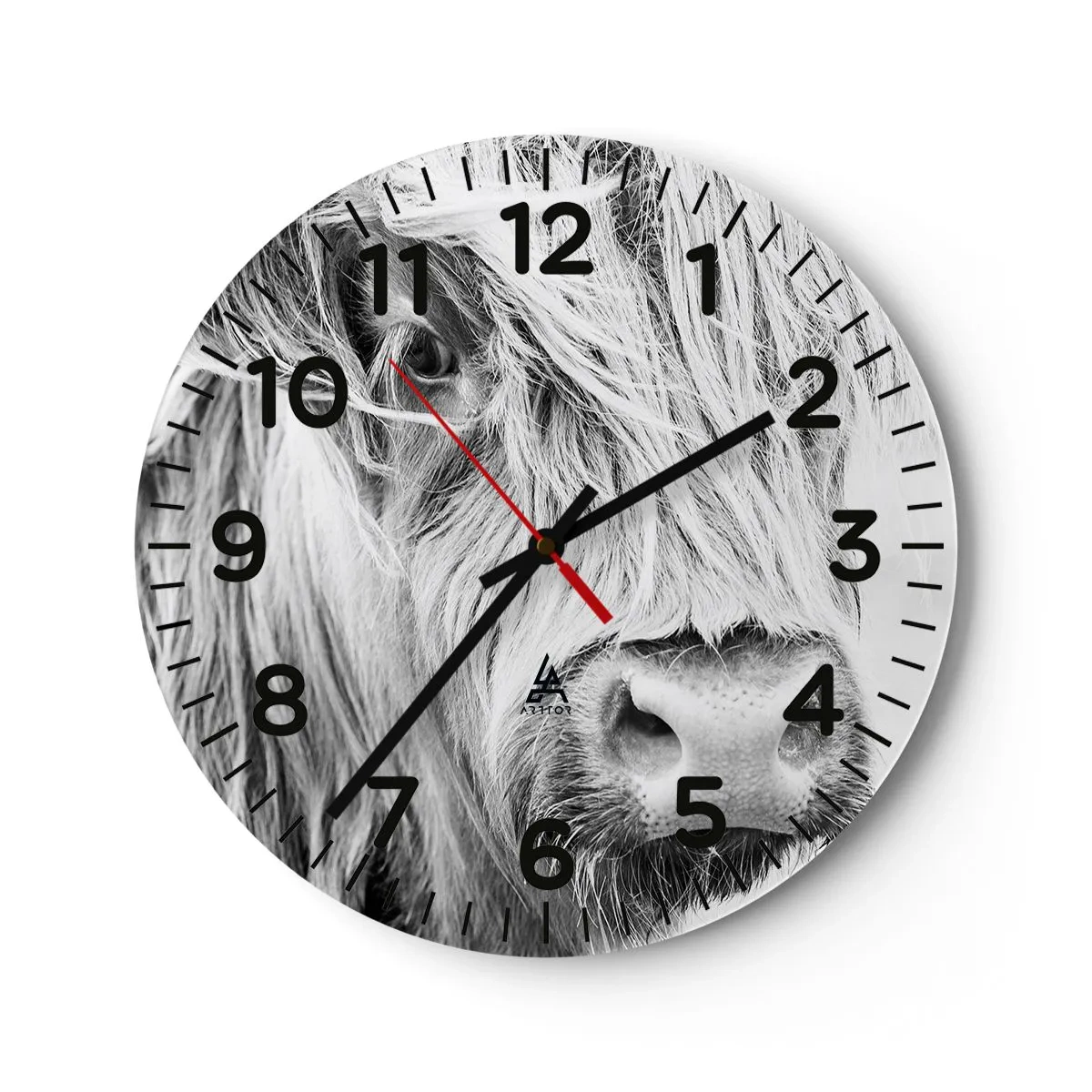 Wanduhr - Glasuhr - Schottische Wildheit - 30x30 cm