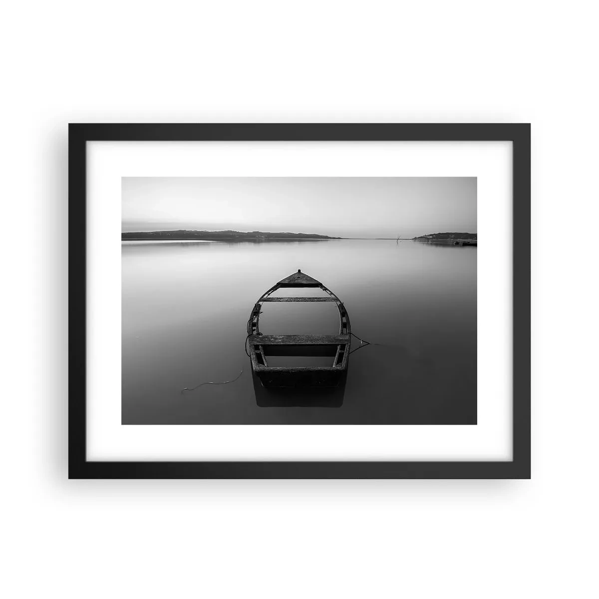 Poster in einem schwarzem Rahmen - Sehnsucht und Melancholie - 40x30 cm