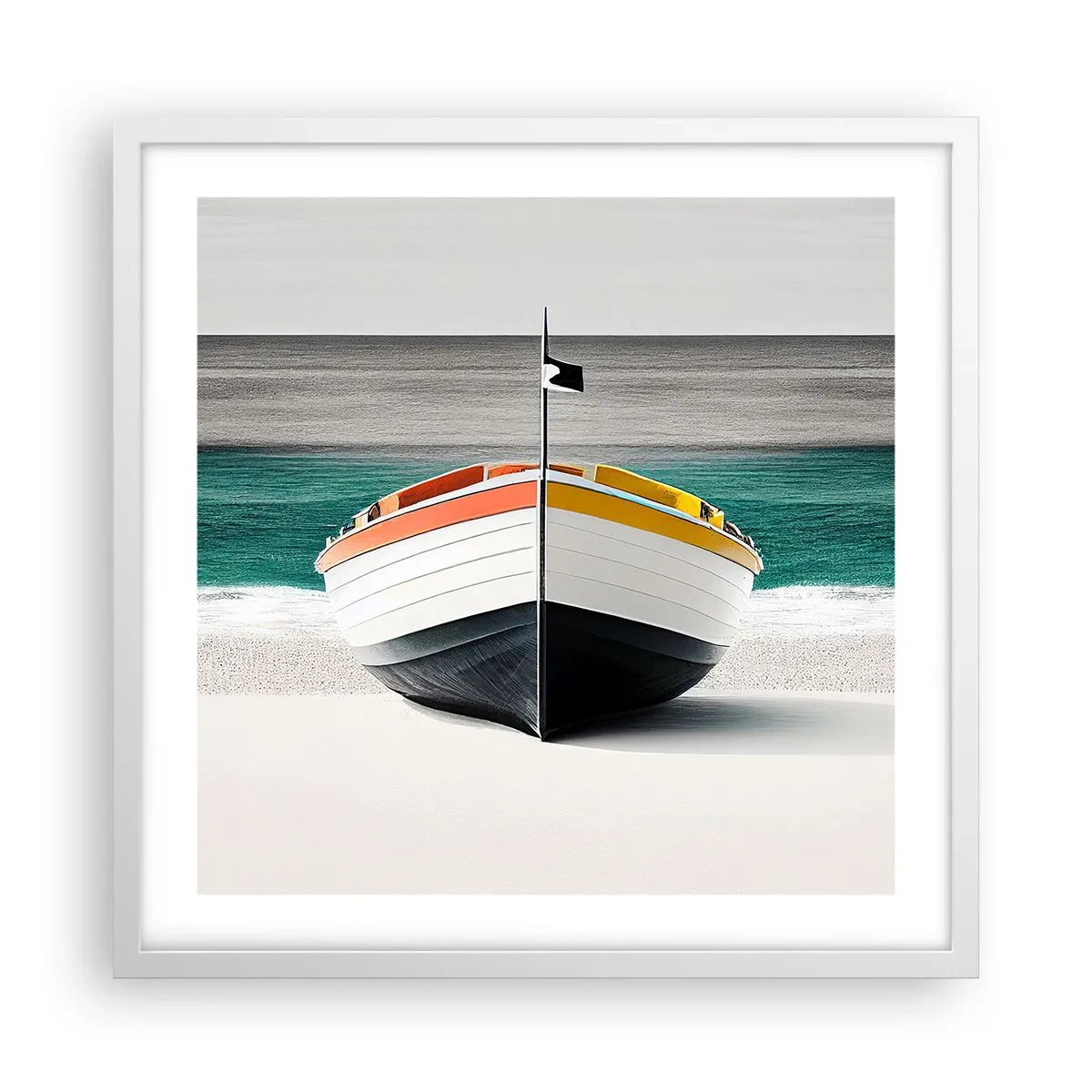 Poster in einem weißen Rahmen - An seinem Platz - 50x50 cm