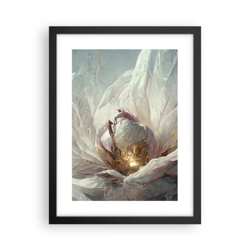 Poster in einem schwarzem Rahmen - Sie blüht alle hundert Jahre einmal - 30x40 cm