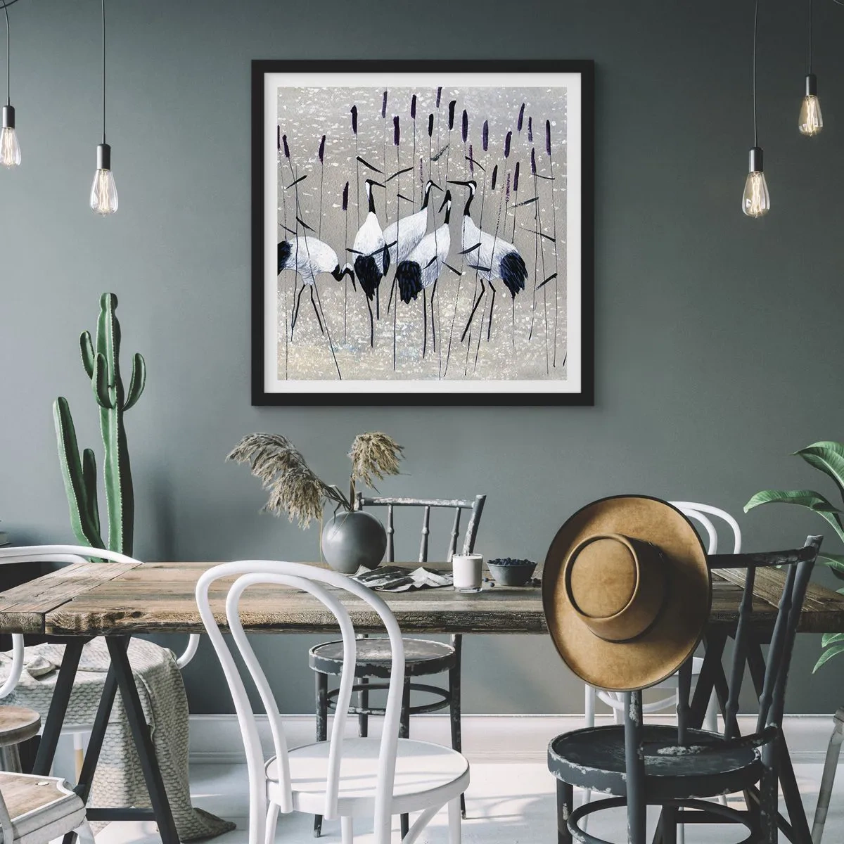 Poster in einem schwarzem Rahmen - Unter ihren eigenen - 60x60 cm