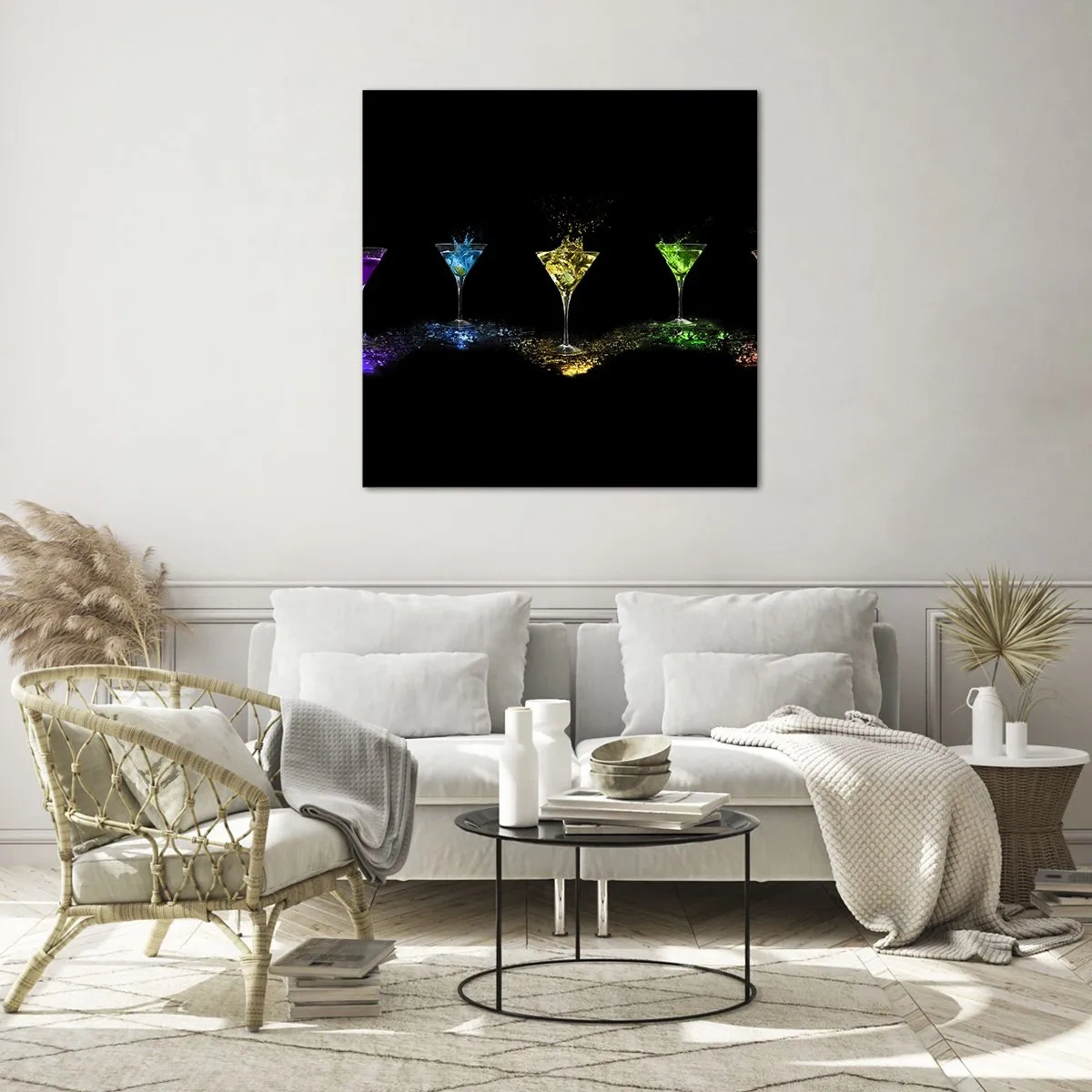 Glasbild - Bild auf glas - Farben der Freude in Kristallglas - 30x30 cm