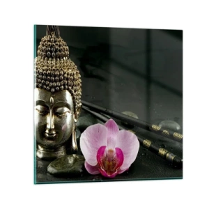 Glasbild - Bild auf glas - Harmonie von Weisheit und Schönheit - 70x70 cm