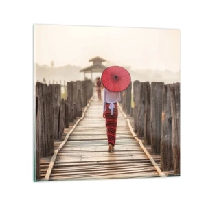 Glasbild - Bild auf glas - Auf der alten Brücke - 30x30 cm