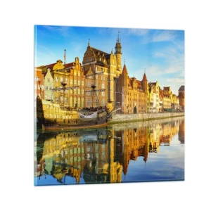 Glasbild - Bild auf glas - Ein Spiegelbild der Vergangenheit - 60x60 cm