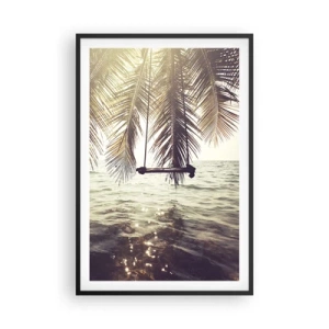 Poster in einem schwarzem Rahmen - Sie können nach Belieben in den Wolken schwingen - 61x91 cm