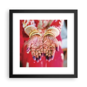 Poster in einem schwarzem Rahmen - Bereit, das Glück zu fangen? - 30x30 cm