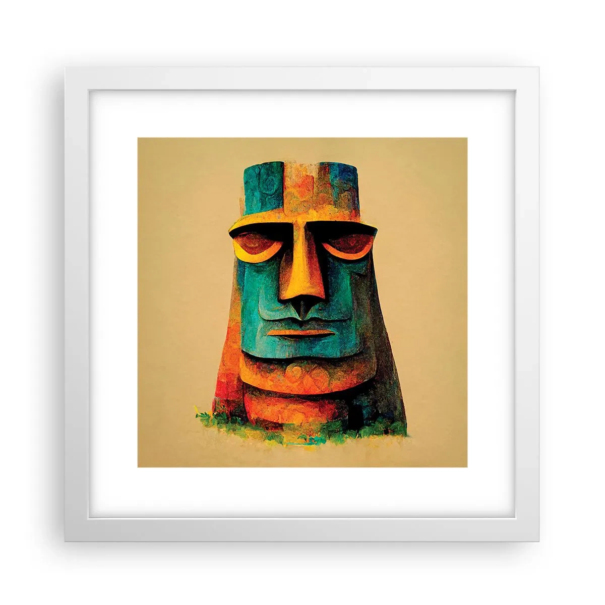 Poster in einem weißen Rahmen - Statuenhaft und sympathisch - 30x30 cm