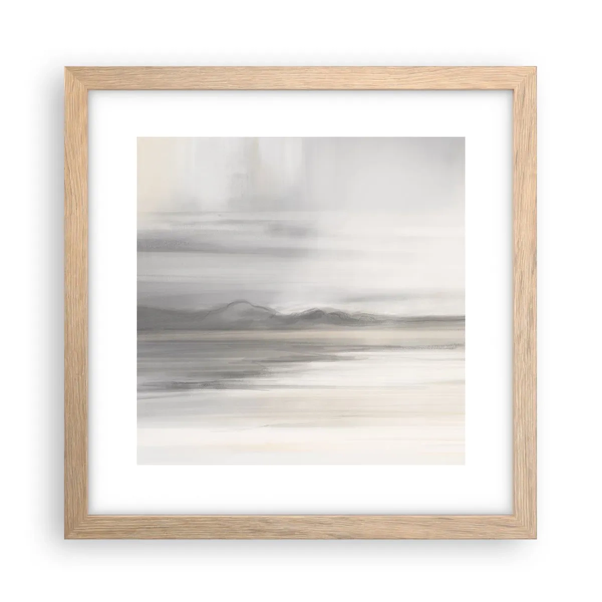 Poster in einem Rahmen aus heller Eiche - Nachdenkliche Distanz - 30x30 cm