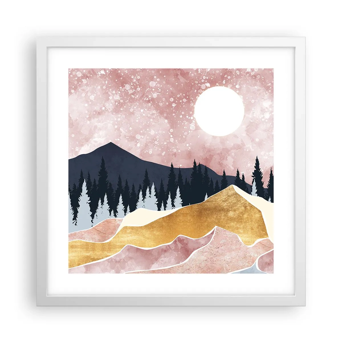 Poster in einem weißen Rahmen - Nachtwache - 40x40 cm