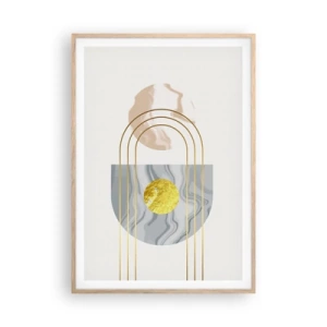 Poster in einem Rahmen aus heller Eiche - Helligkeit und Brillanz - 70x100 cm