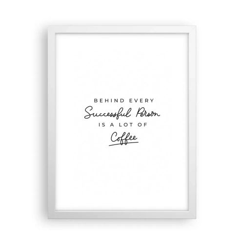 Poster in einem weißen Rahmen - Erfolgsgeheimnis - 30x40 cm