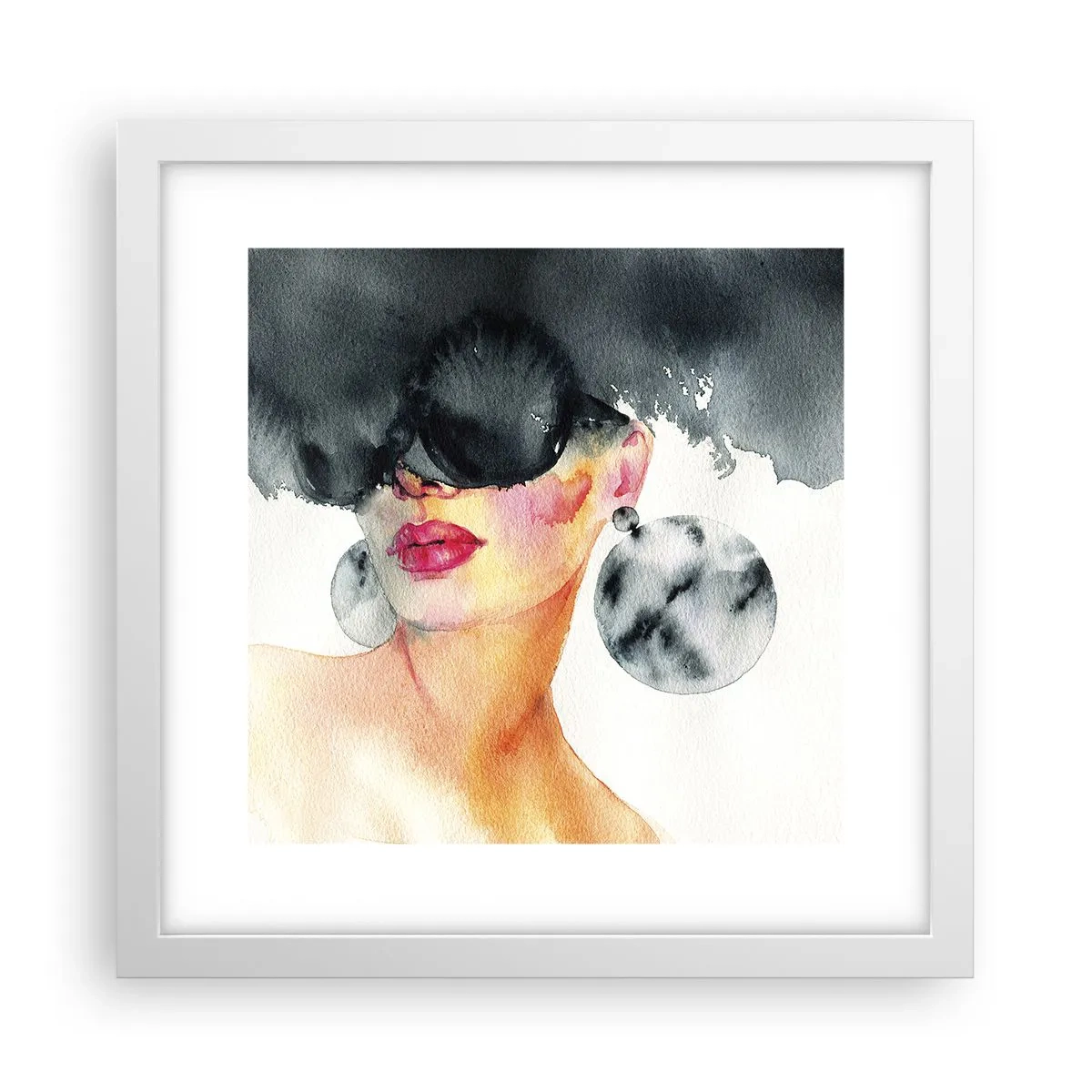 Poster in einem weißen Rahmen - Das Geheimnis der Eleganz - 30x30 cm