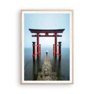 Poster in einem Rahmen aus heller Eiche - Japanische Träumerei - 70x100 cm