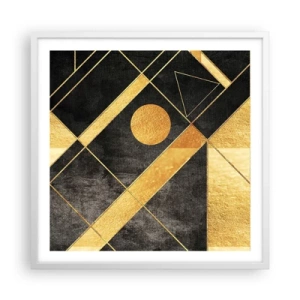 Poster in einem weißen Rahmen - Die Sonne der Wüste - 60x60 cm