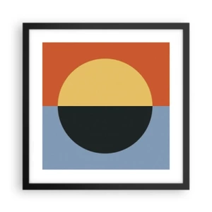 Poster in einem schwarzem Rahmen - Eine Komposition aus Wärme und Kühle - 40x40 cm