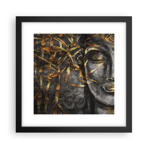 Poster in einem schwarzem Rahmen - Fühle den Frieden - 30x30 cm