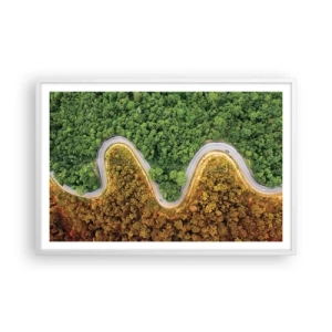 Poster in einem weißen Rahmen - Grenzen und Durchbrüche - 91x61 cm