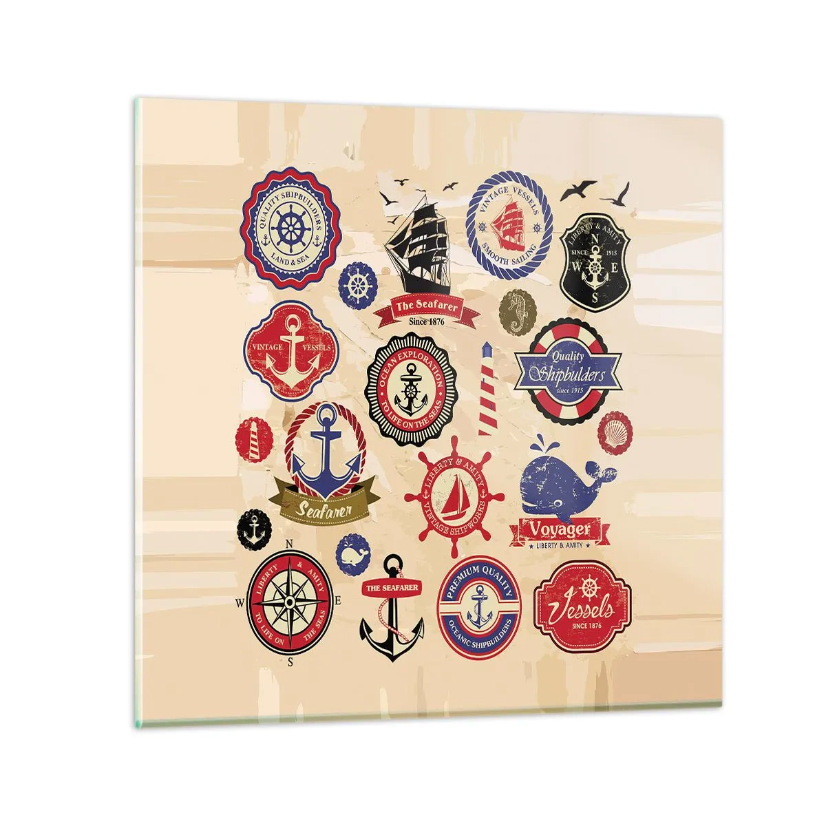 Glasbild - Bild auf glas - Segelbruderschaft - 60x60 cm