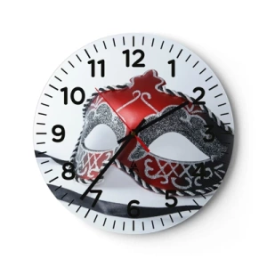 Wanduhr - Glasuhr - Einladung zum Abschlussball - 40x40 cm