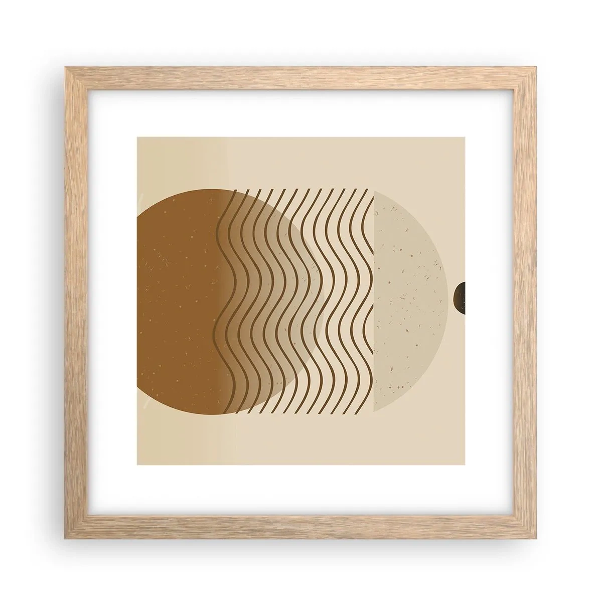 Poster in einem Rahmen aus heller Eiche - Zur Entstehung geometrischer Figuren - 30x30 cm