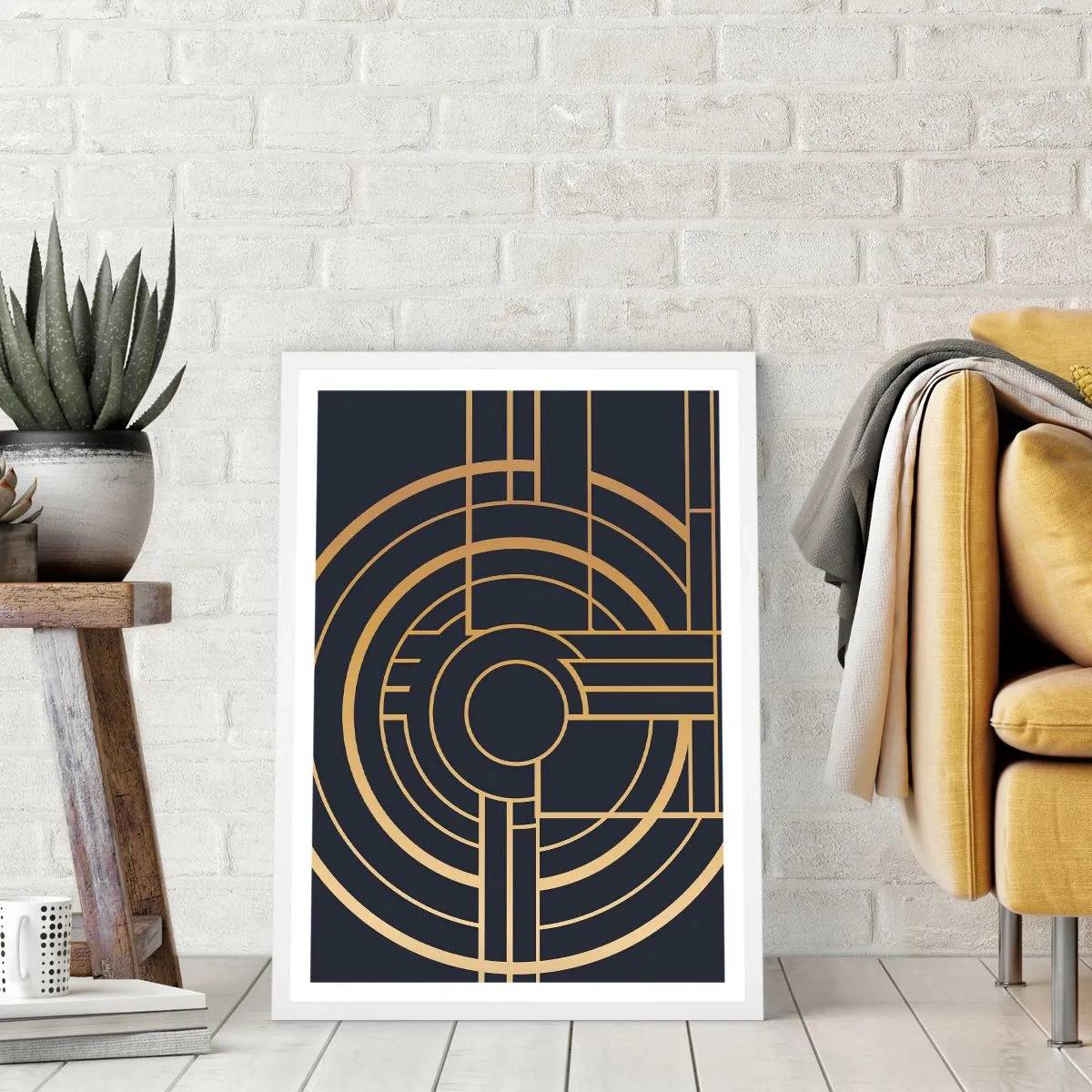 Poster in einem weißen Rahmen - Wendungen der Dinge - 70x100 cm