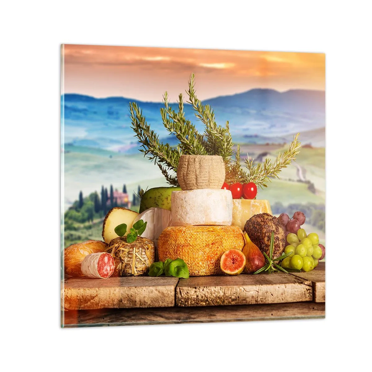 Glasbild - Bild auf glas - Die italienische Lebensfreude - 40x40 cm