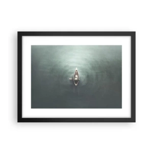 Poster in einem schwarzem Rahmen - Durch den Mondsee - 40x30 cm