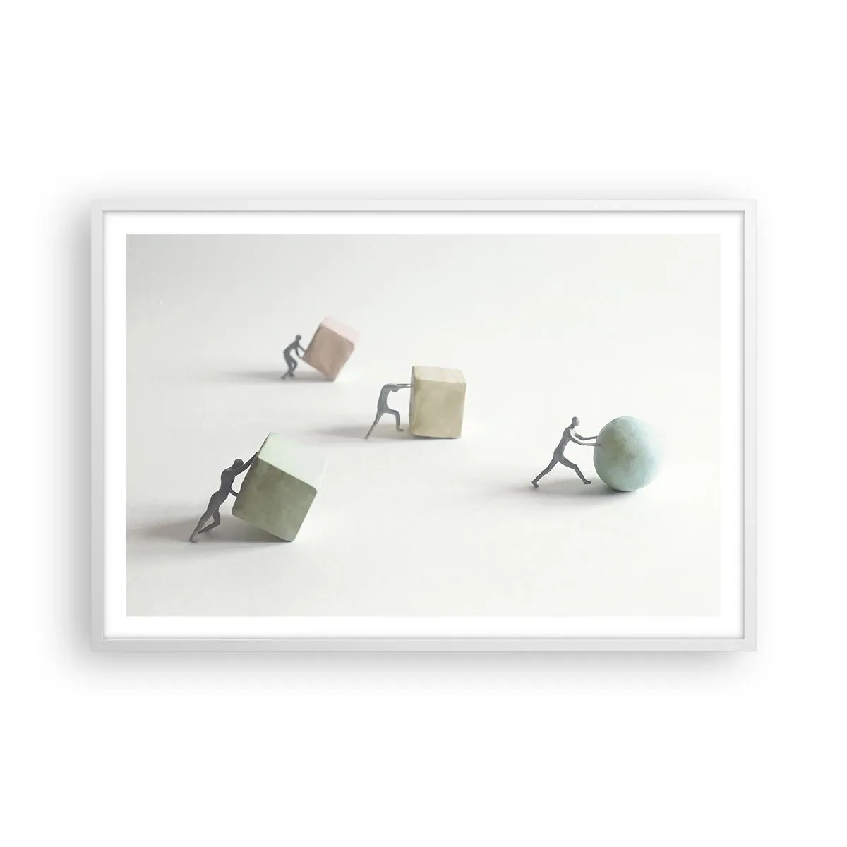 Poster in einem weißen Rahmen - Pures Leben - 91x61 cm