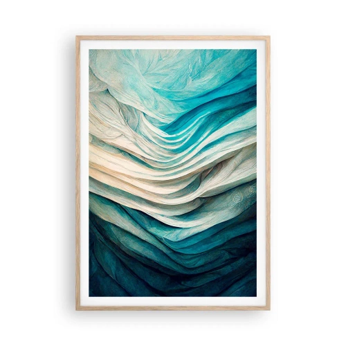 Poster in einem Rahmen aus heller Eiche - Blaue Unersättlichkeit - 70x100 cm