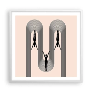 Poster in einem weißen Rahmen - Verkehrt herum - 60x60 cm