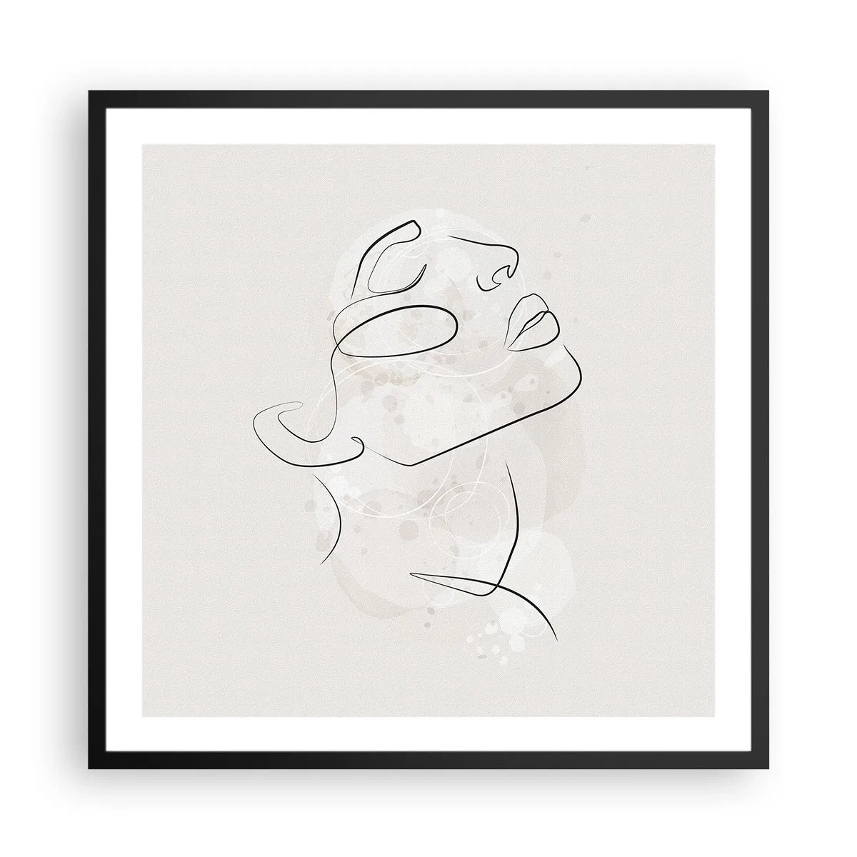 Poster in einem schwarzem Rahmen - Die Umrisse eines Traums - 60x60 cm