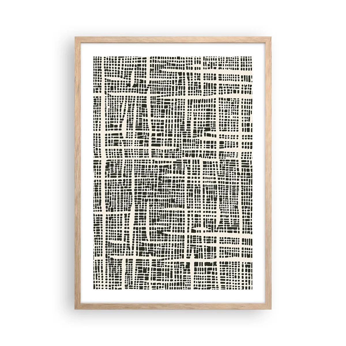 Poster in einem Rahmen aus heller Eiche - Gewebte Komposition - 50x70 cm