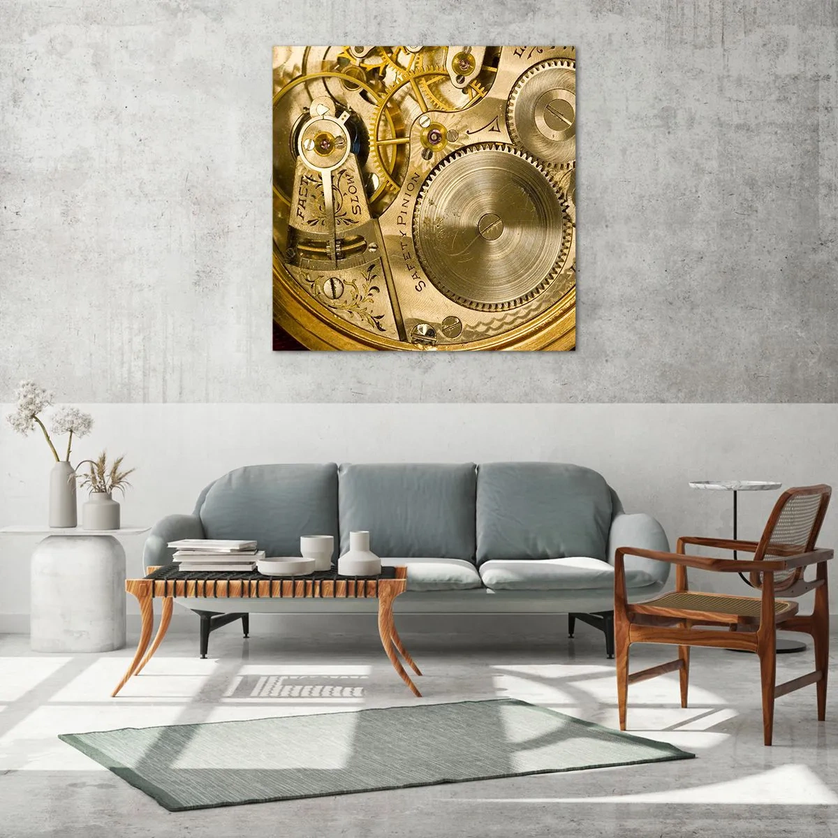 Glasbild - Bild auf glas - Geh mit der Zeit - 30x30 cm