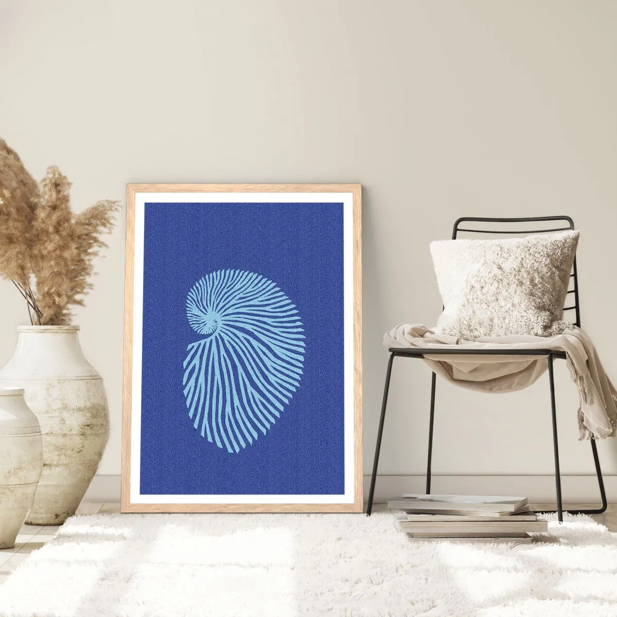 Poster in einem Rahmen aus heller Eiche - Geburt der Muschel - 50x70 cm