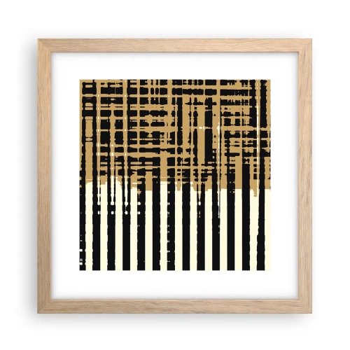 Poster in einem Rahmen aus heller Eiche - Architektonische Abstraktion - 30x30 cm