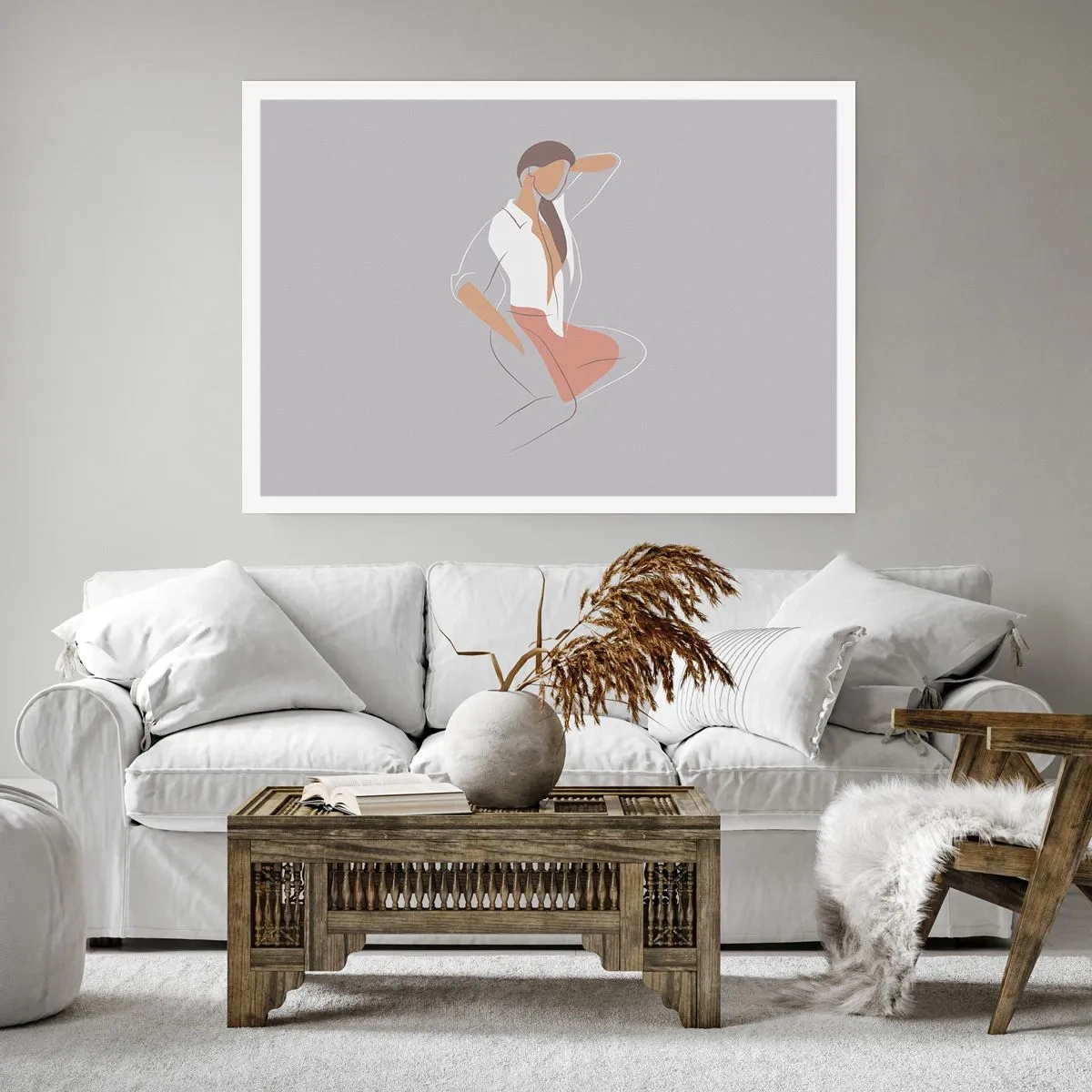 Poster - Umriss der Anmut - 70x50 cm